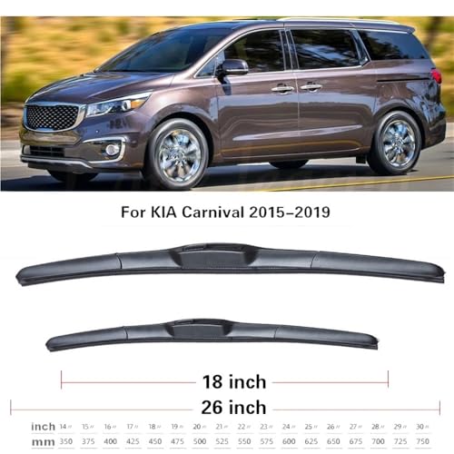Essuie-glaces en caoutchouc pour KIA Carnival, performance durable - 3