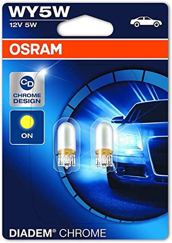 2 Ampoules WY5W Osram Diadem Chromé Clignotants Cover
