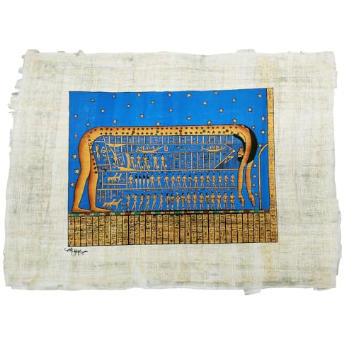 Papyrus égyptien authentique de la déesse Nut peint à la main au Caire