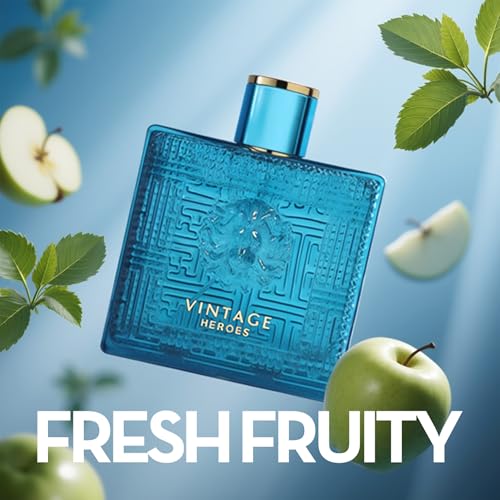 Image of AFLUXE 2PCS Valentine Milano /Vintage Hero Eau De Toilette for Men-Fresh,Romantic Scent Perfume for Men 3.4 Fl Oz Each Mens Cologne For All Skin Daily Used