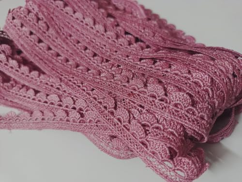 Image of Swag White Cotton Trim Laces and Borders Material for Saree Border, Suit, Kurta, Dupatta, Blouse, Gown, Lehenga & Neckline (Dark Peach, 9 Meter)