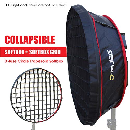 Kamerar D-Fuse Combo: Circle Large LED Light Panel Softbox & D-Fuse Softbox Circle