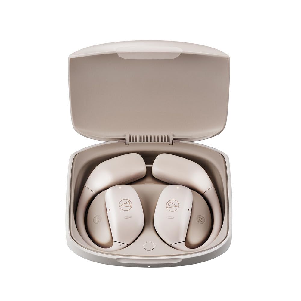 Audio-Technica ATH-AC5TW Open-Ear Wireless Earphones, Bluetooth 5.4, IPX4 Waterproof and Dustproof Standard, Listening, Multi-Point, Reinforced Bass Technology, Up to 34 Hours Playback (Genuine - white