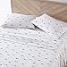 Eddie Bauer - Twin Sheet Set, Cotton Percale Bed Sheets, Crisp & Cool Bed Sheets, Ideal Dorm Essentials (Cascade Camping White, Twin)