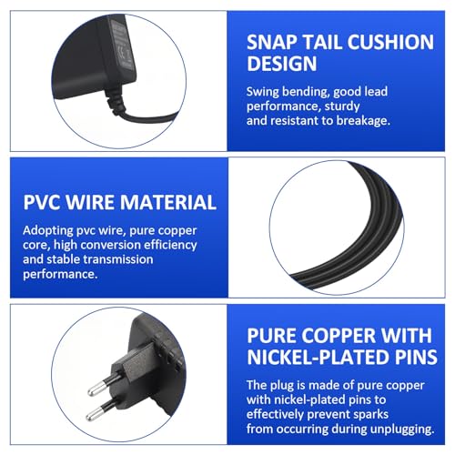 Netzadapter für Blutdruckmessgerät, 6 V, 1 A, Netzteil 6 V mit 1 Stecker für X2 Basic X3 Comfort X2 X4 X7 Smart M2 Basic M3 M6 Comfort M4 M7 Intelli IT Ladegerät Blutdruckmessgerät für Omron