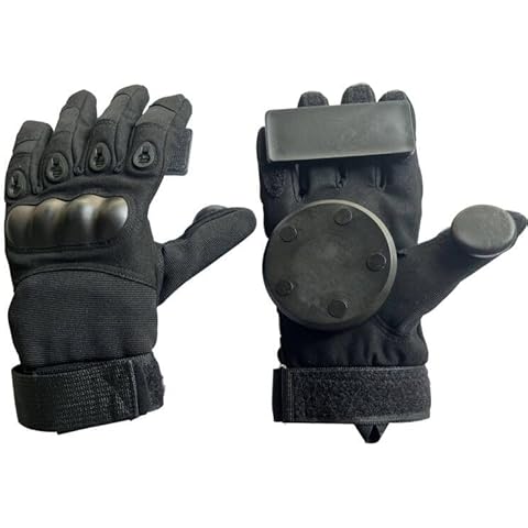 Glield Longboard Slide Gloves Spark Pucks and Two Gloves, for Downhill Longboarding Skateboarding Roller Skating Sliding CBST06 (a Set) Cover