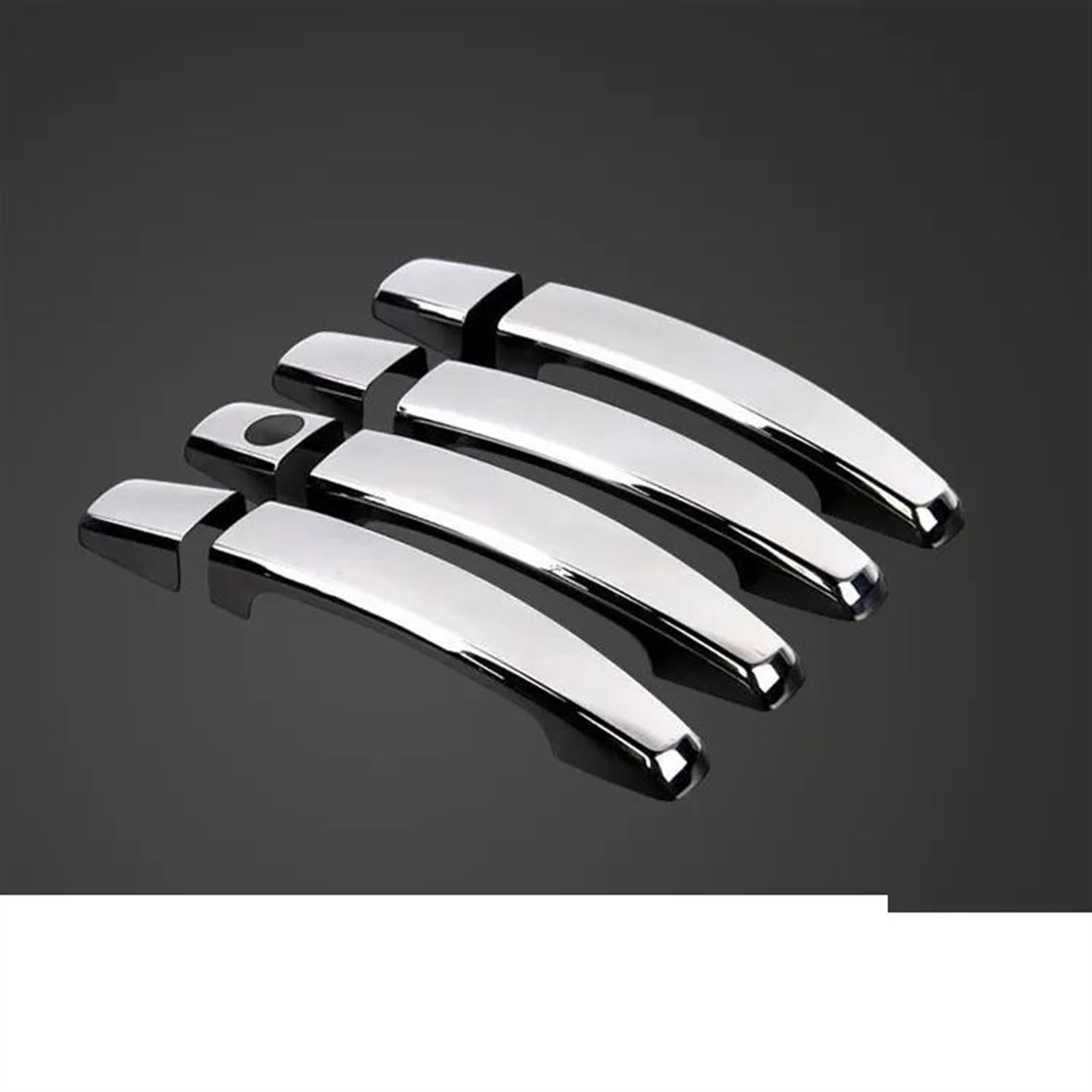 Kjhopy A Carbon Fiber Chrome Car Door Handle Bowl Cover For Peugeot 2008 2013-2018 2019 Ccessories Sticker Exterior Door Handle(A)
