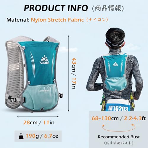 Image of TRIWONDER Hydration Running Vest Backpack, Lightweight Water Pack for Men Women Hydration Backpack for Trail Race, Hiking, Cycling, Climbing, Camping, Jogging, Marathon