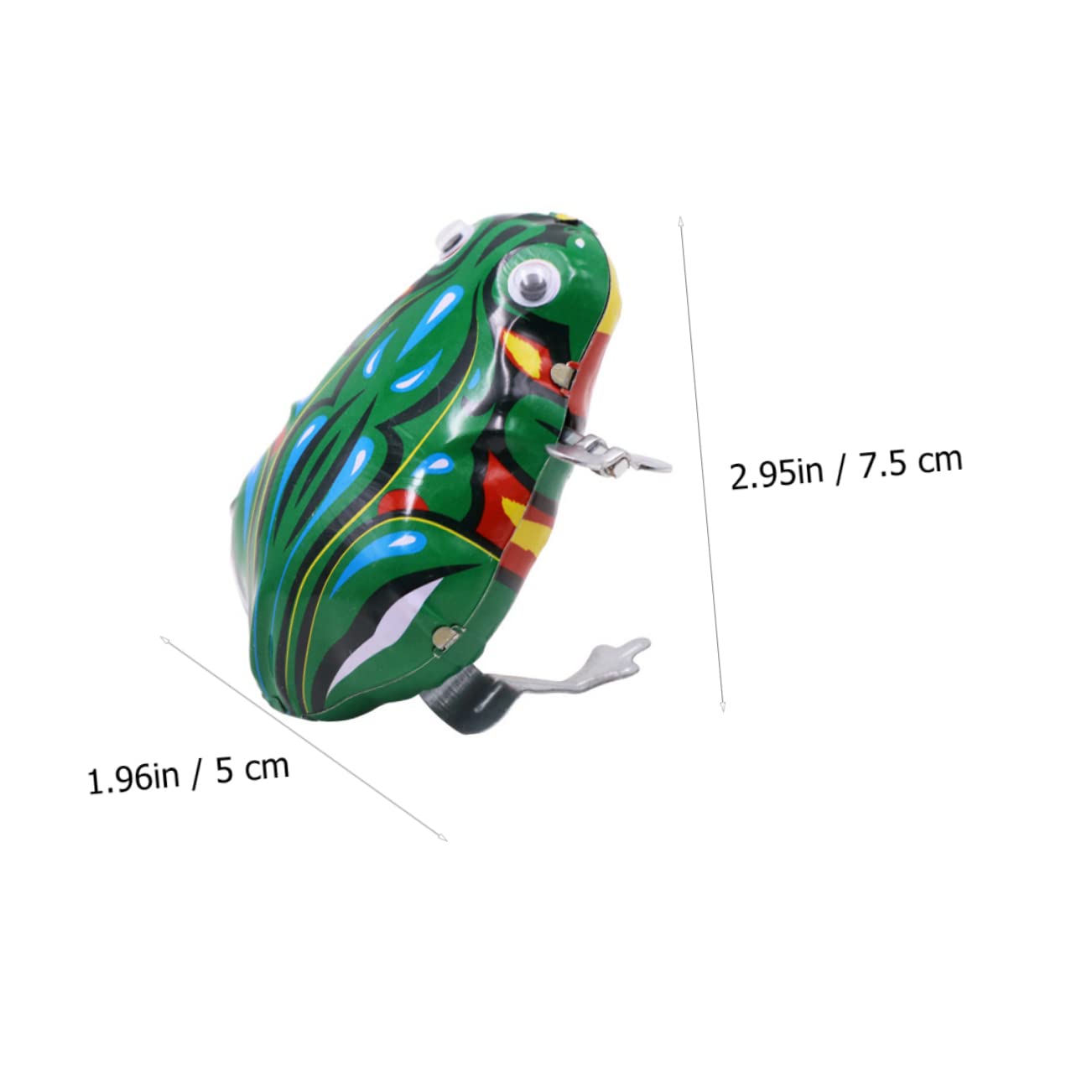 INOOMP Frogs for Boys and Girls Creative Iron Toys Wind-up Frog Venting Toys Educational Plaything for Boys Girls