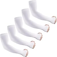 Vista 15 de Mangas de compresión de protección solar para hombres y mujeres, mangas de compresión para fútbol, golf y voleibol