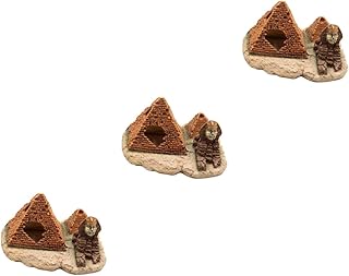 3 Pçs Decorações De Esconderijo De Caverna Ornamento De Camarão De Paisagem Esconder Adorno De Tanque De Aquário Abrigo Decorativo Em De Pirâmides Simuladas Pirâmide Resina