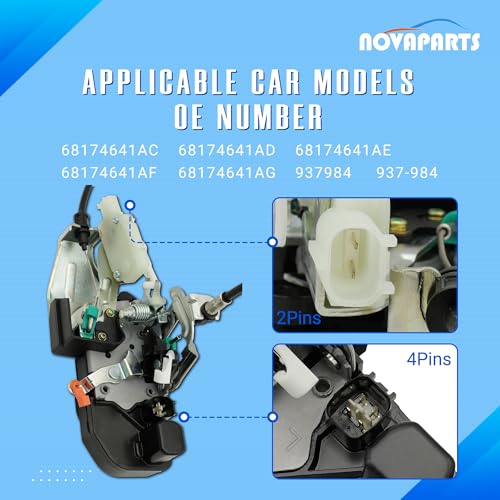 Image of NOVAPARTS 937-984 Front Left Driver Side Door Lock Latch Actuator 68174641AC for 2015-2023 Dodge Challenger 2-Door Replaces # 68174641AD 68174641AE 68174641AF 68174641AG