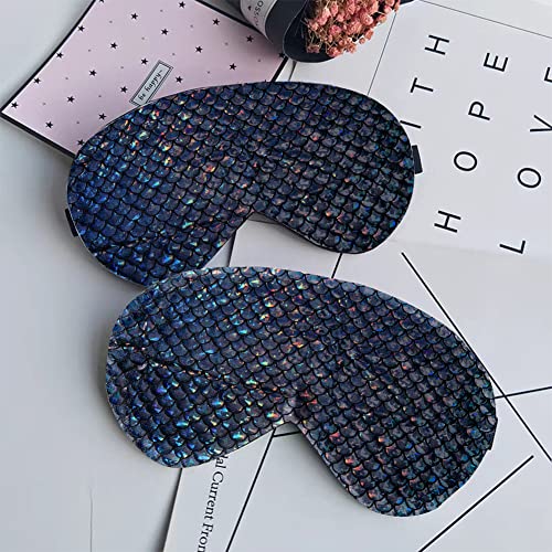 FINGERINSPIRE Mermaid Scales Fabric 100x150cm Black Sparkly Hologram Spandex Mermaid Printed Fish Scale 2 Way Stretch Mermaid Fishscale Fabric for Clothes Sewing DIY Craft - Image 3