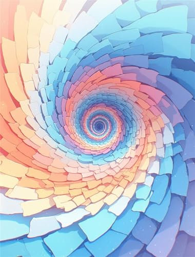 Peinture diamant adulte 5D : kit complet de broderie vortex 60x79cm