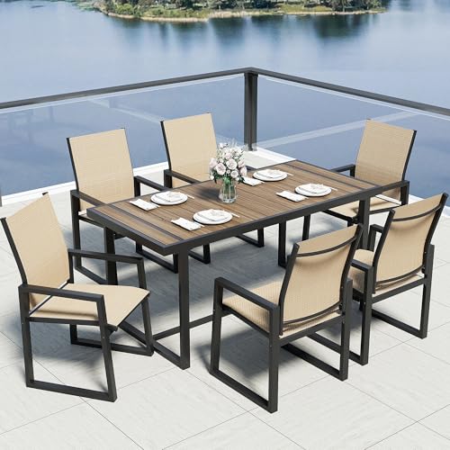 Jocoevol 7 Piece Patio Dining Set for 6, Outdoor Furniture