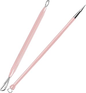 Teenitor Pimple Extractor Acne Treatment Tool Blackhead Comedone Removal 2-in-1 Popper Tool for Face Blackhead Extractor Tool Pink