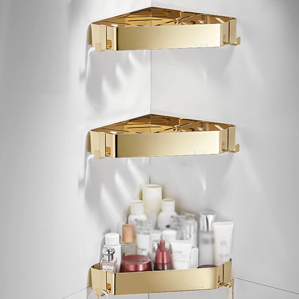 Corner Shower Caddy Shower Caddy Shelf Organizer Rack 304 Stainless Steel Bathroom Tripod Storage Corner Basket Shower Organizer