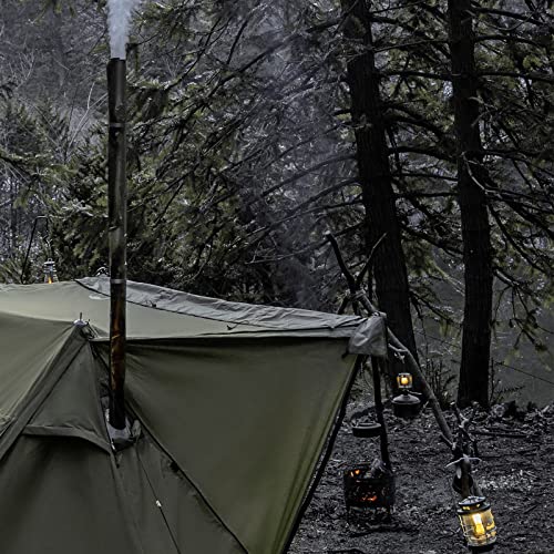 Tente de camping imperméable avec conduit de cheminée pour abri extérieur