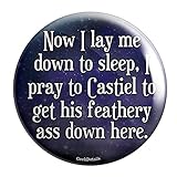 Geek Details Now I Lay Me Down to Sleep I Pray to Castiel Pinback Button