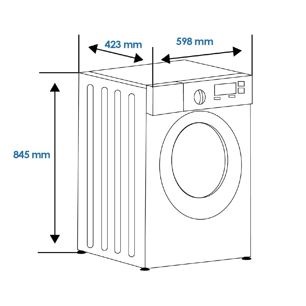 Aspes Lavadora 6Kg Carga Frontal Blanco AL6203AIDV. 1600W, 1200rpm, Motor Inverter, 11 Programas, Función Stop&Go, Tambor Diamante, Clase de Eficiencia Energética A