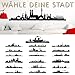 Produktbild Wandaro Wandtattoo Skyline Leipzig I schwarz (BxH) 140 x 34 cm I Wohnzimmer Städte der Welt selbstklebend Aufkleber Wandsticker Wandaufkleber Sticker W3290