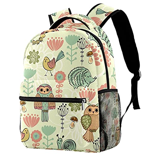 Sac à dos pour garçons et filles au joli motif hibou dessiné
