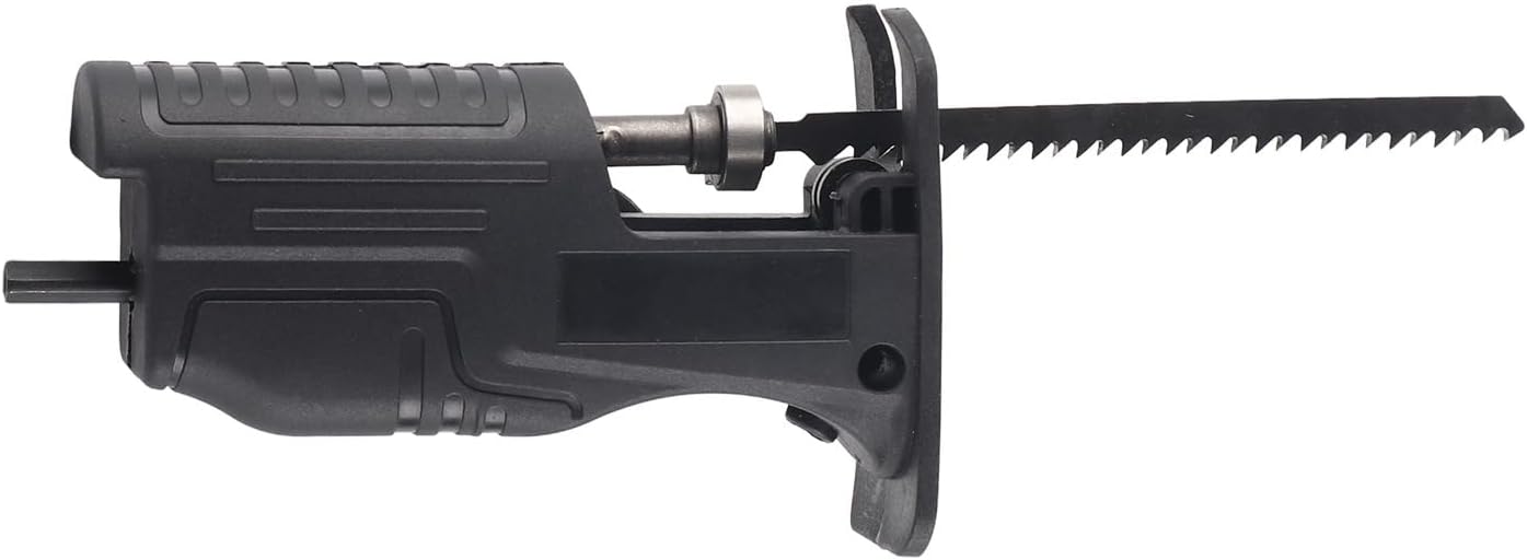 Drill Saw Attachment for Cordless Drill, Reciprocating Jig Saw Adapter with Fast Change Chuck, Scratch ABS Power Tool Accessory for Wood Metal Plastic Cutting