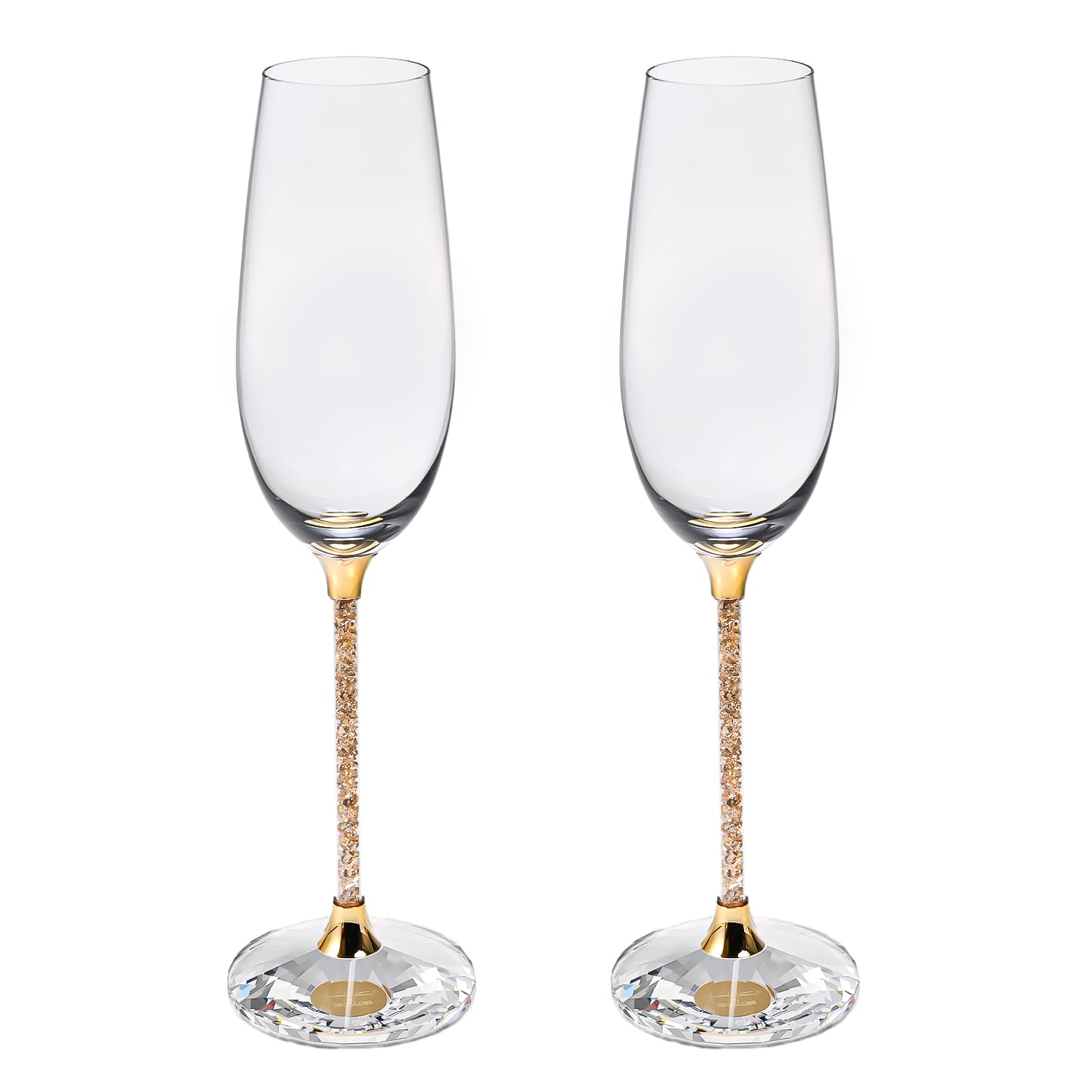 Amazon｜Swarovski Crystalline Toasting Flutes, Set of 2 [並行輸入 
