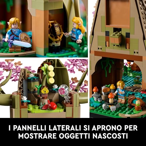The Legend of Zelda Grande Albero Deku 2-in-1 - Set da Esposizione e da Collezione con la Principessa Zelda e 3 Minifigure di Link - Costruzioni per Adulti - Idea Regalo Fan de Videogiochi 77092 - Lego - Immagine 4