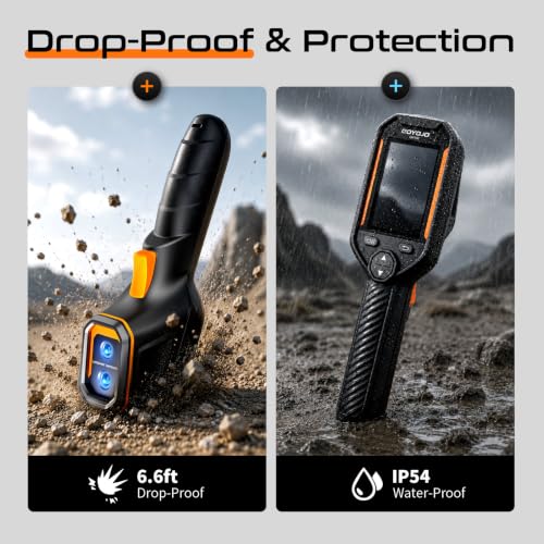 Image of GH192 Thermal Imaging Camera 240X240 Resolution, with 2MP Visual Camera and Fusion Imaging, 25Hz Handheld Thermal Imager with Alarm, for Mechanical Maintenance Home HVAC Electrical Inspection