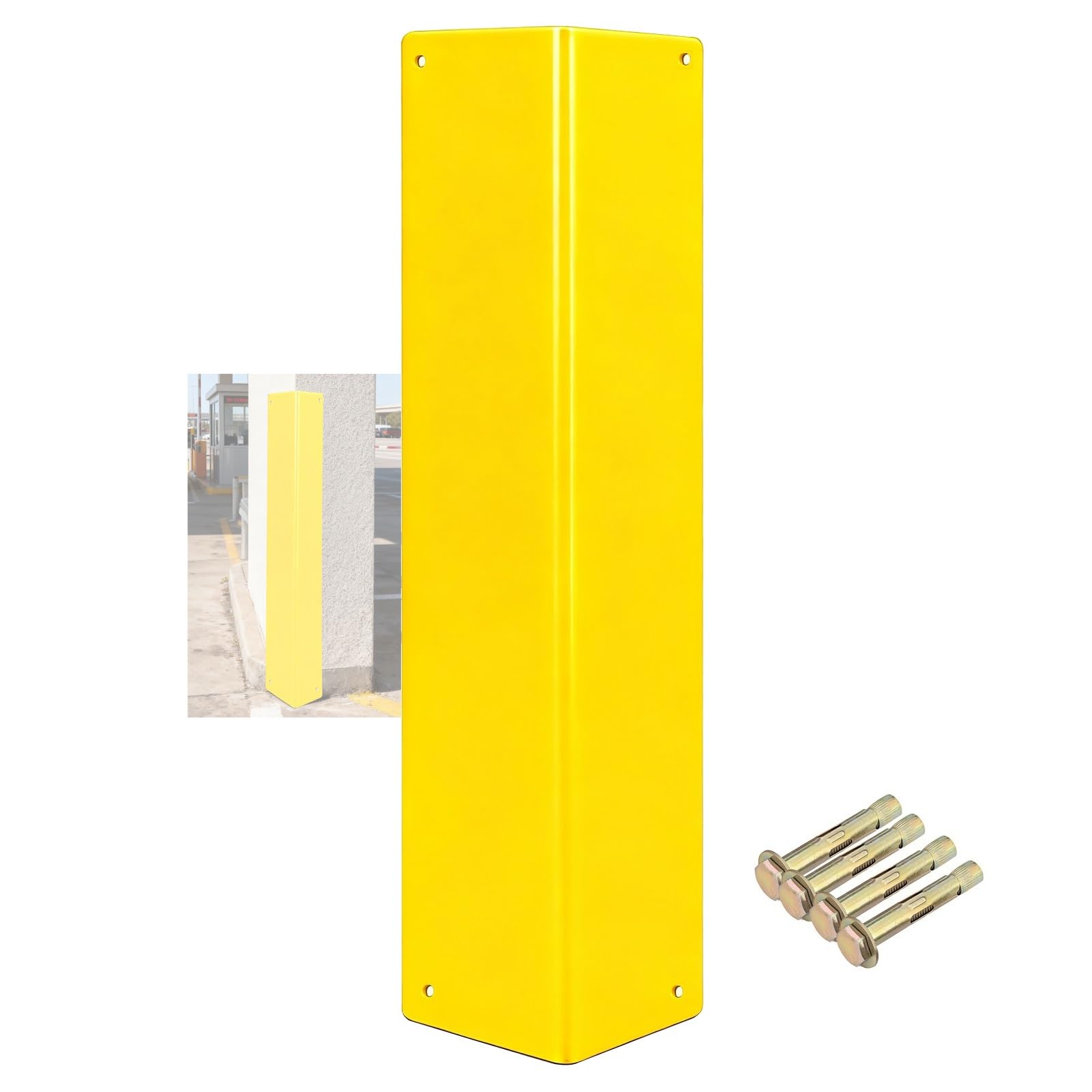 Protection d'angle inox au design épuré pour habillage mural de station