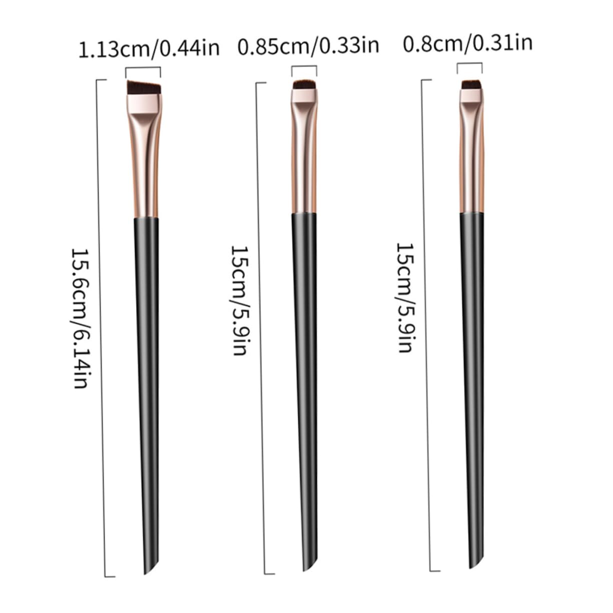 HAPINARY Essential Makeup Tool Angled Eyeshadow Brush Set Eyeliner Applicator for Effortless Accurate Applicati