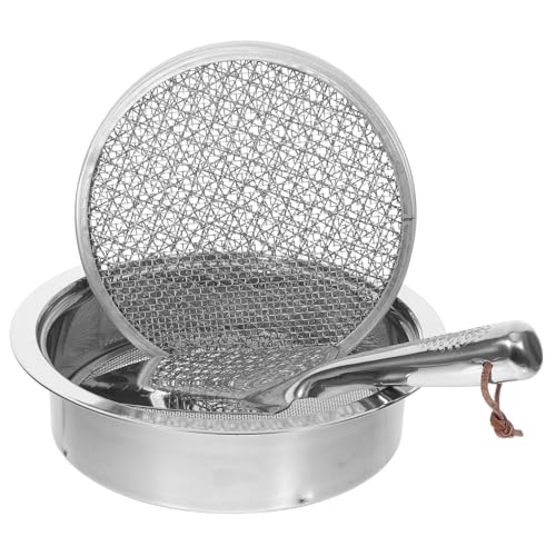 GANAZONO ステンレス製土壌篩 交換可能メッシュ種 付き コン ふるい シャベル付 園芸用土壌ふるい 土の異物除去とろ過用 ガーデン作業向け