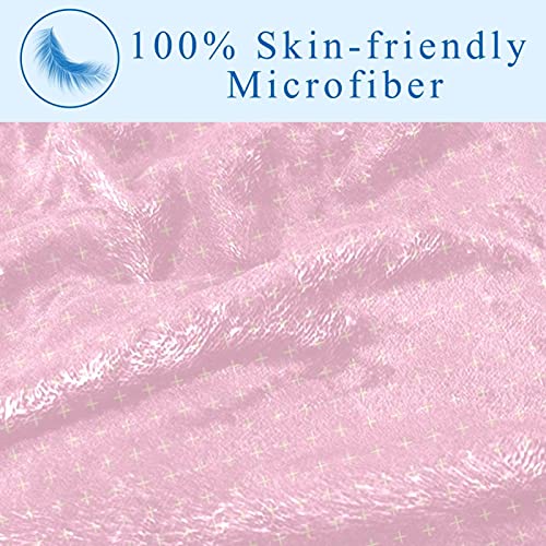Couverture douce et chaude rose 150x100 cm : plaid thermique imprimé - 4