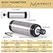 MYSWEETY CNC Spindle Motor Kits, 2.2KW Water Cooled Spindle Motor 2.2KW Inverter + 80MM Clamp Mount +13PCS ER20 Collet + 5M Water Pipe + Water Pump for CNC Router