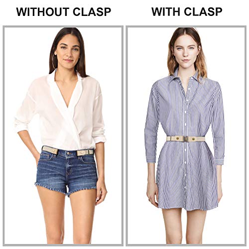No Buckle Stretch Belt For Women Men Elastic Waist Belt Up to 72 Inch for Jeans Pants,Beige,Pants Size 31-50 Inches - Thumbnail 4