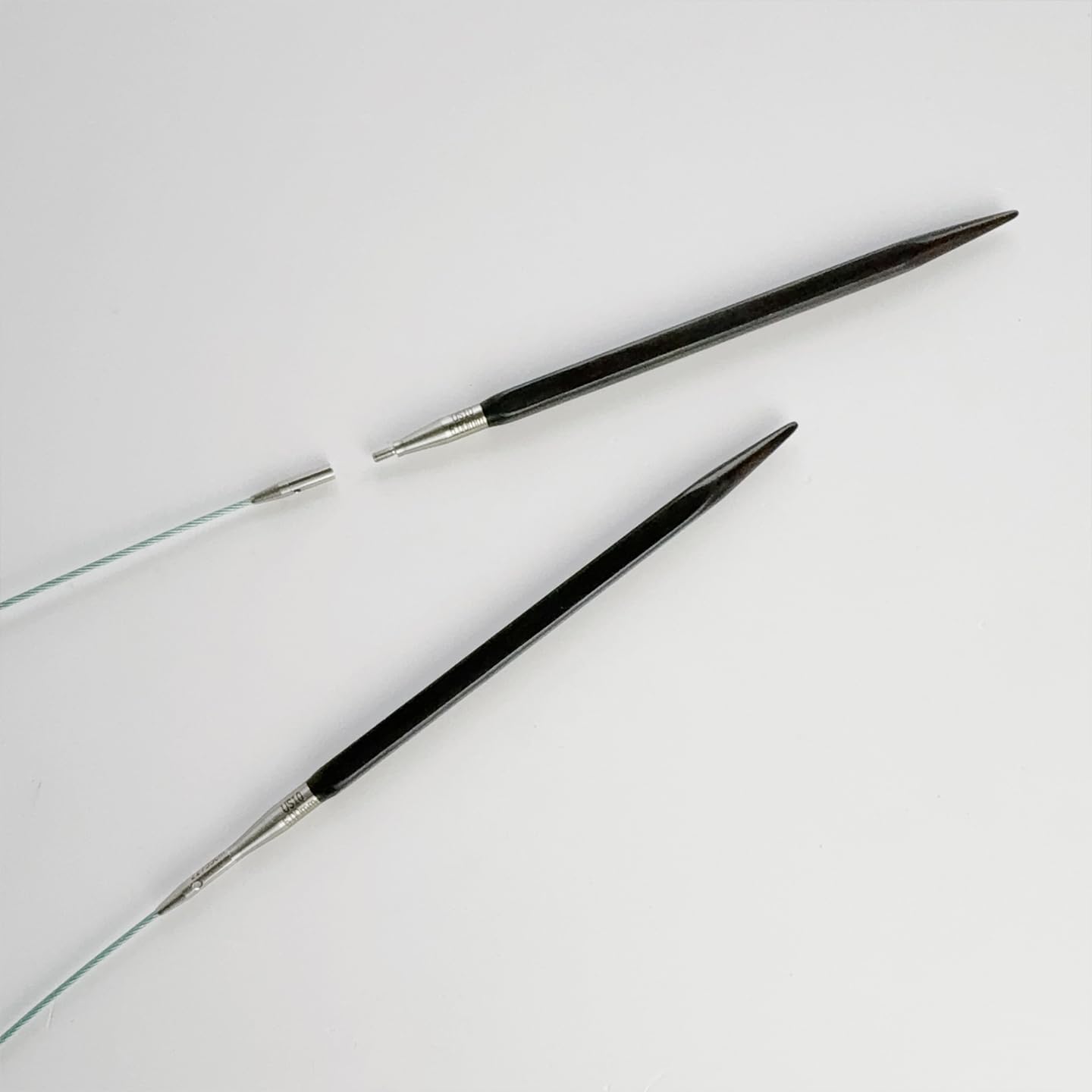 Lotus Yarns TARIM Cubics 5 or 3.5-Inch Ebony Interchangeable Circular Knitting Needles (5in, 6.50mm)