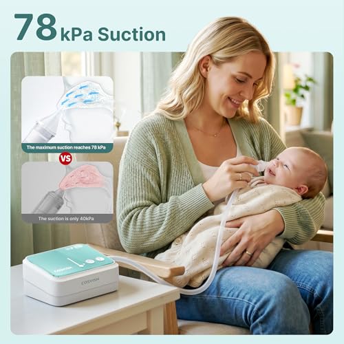 Image of Nasal Aspirator for Baby, Hospital-Grade 78KPa Strong Suction Baby Nose Sucker with Anti-Backflow, Electric Nose Suction for Baby, Soothing Lullabies, Rechargeable Baby Nasal Aspirator(Blue-T)