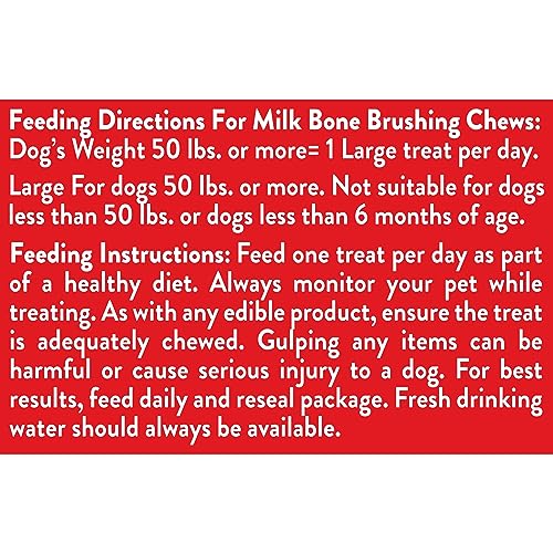 Image of Milk-Bone Brushing Chews Original Chicken Flavor Daily Dental Dog Treats, Large, 24.2 Oz. Bag 18 Count (Pack of 5)