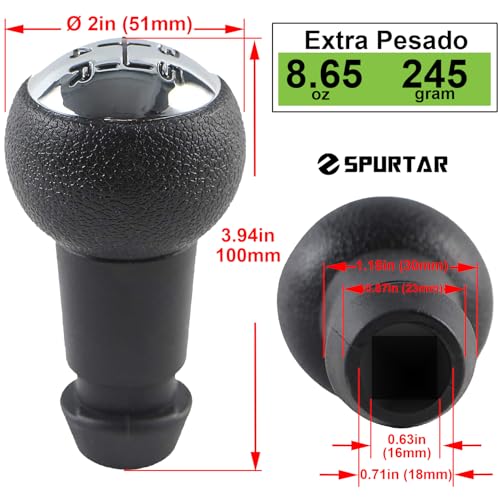 Spurtar Pomos de Palanca de Cambios, 5 Marchas velocidad de Coche para Peugeot 206 207 208 306 307 1007 3008 para Citroen C1 C2 C3 C4 - Imagen 7