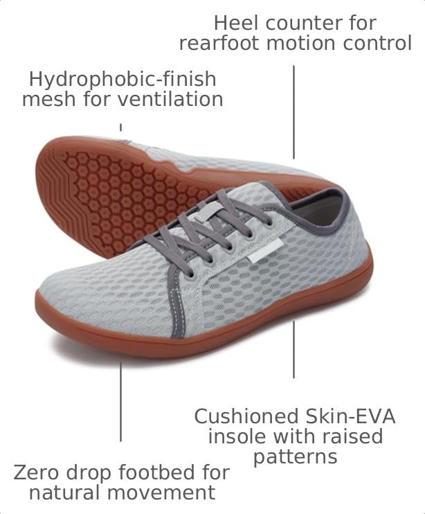 Image of WHITIN Men's Casual-Style Amphibious Water Shoes W75V2 | Sneaker-Like Look, Quick Dry, Barefoot Feel, Wet-Grip Rubber Sole for All-Terrain Water & Trail Versatility