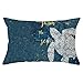 Epinki Housse Coussin Rectangulaire 30X50, Housse de Coussin Tortue Marine Love The Sea Coussin Housse en Polyester (Bleu, 1 Pièce)