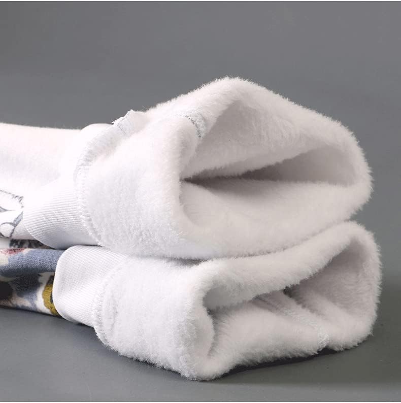 Men's Thermal Underwear Set with Fleece Lined Winter Warm Suit with Velvet Thickened Printed Underwear 479