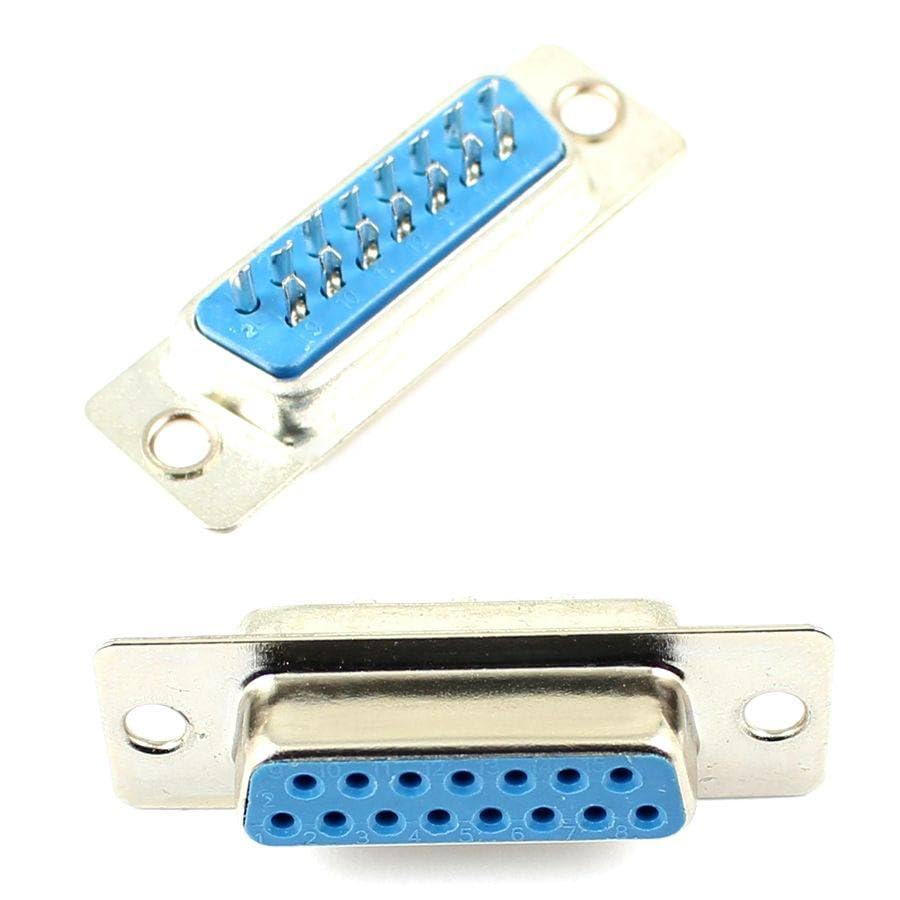 Generic 100 Pcs D-SUB 15 Pin Female Solder Type Connector Socket 2 Rows