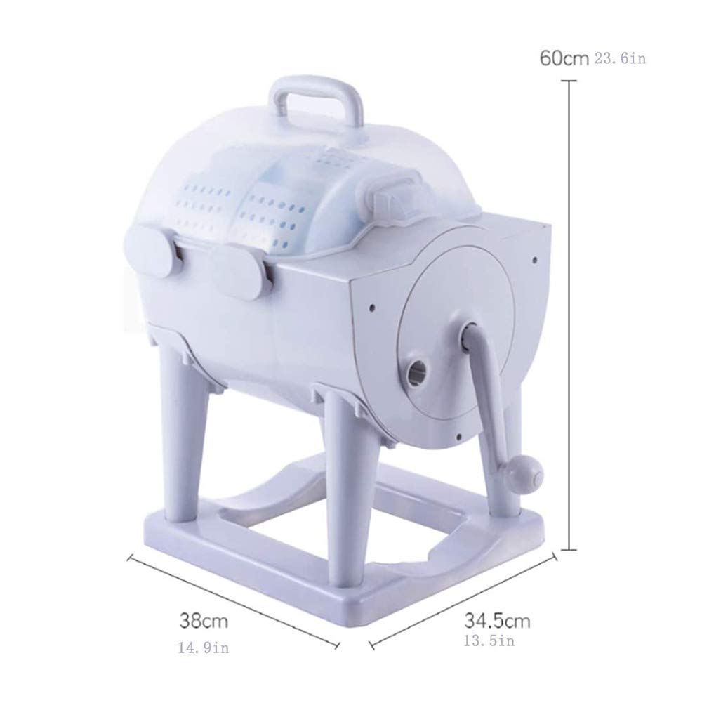 Mini Lavatrice Portatile A Mano,Lavatrice Manuale Non Elettrica con Asciugatrice,Piccola Lavatrice Ecologica,con Scarico Automatico,per Dormitorio/Campeggio
