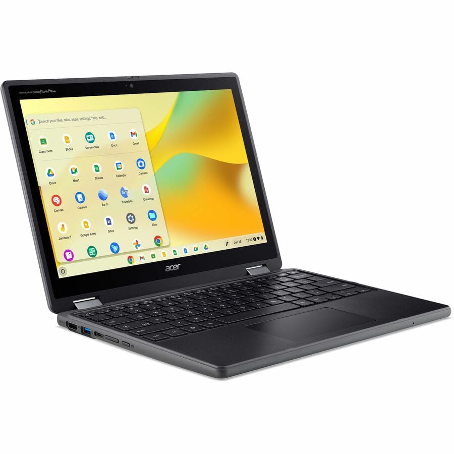 Image of Acer Chromebook Spin 512 R857TN R857TN-P94Y 12.2 inch Touchscreen Convertible 2 in 1 Chromebook - WUXGA - 60 Hz - Intel N-Series N250-8 GB - 64 GB Flash Memory - English (US) Keyboard - Black