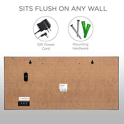 image for Ivation Big Oversized Digital Blue LED Calendar Clock with Day and Dat