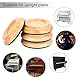 Holz Klavier Fuß Pads, 4 Stücke Runde Klavier Fuß Pads Set aufrecht Klavier Caster Cups Zubehör( Holzfarbe)