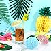 188 Pieces Hawaiian Luau Party Decorations, Include Tropical Palm Leaves, Hibiscus Flowers, Paper Pineapples, Cupcake Toppers, 3D Fruit Straws, 50 Pieces Paper Umbrella