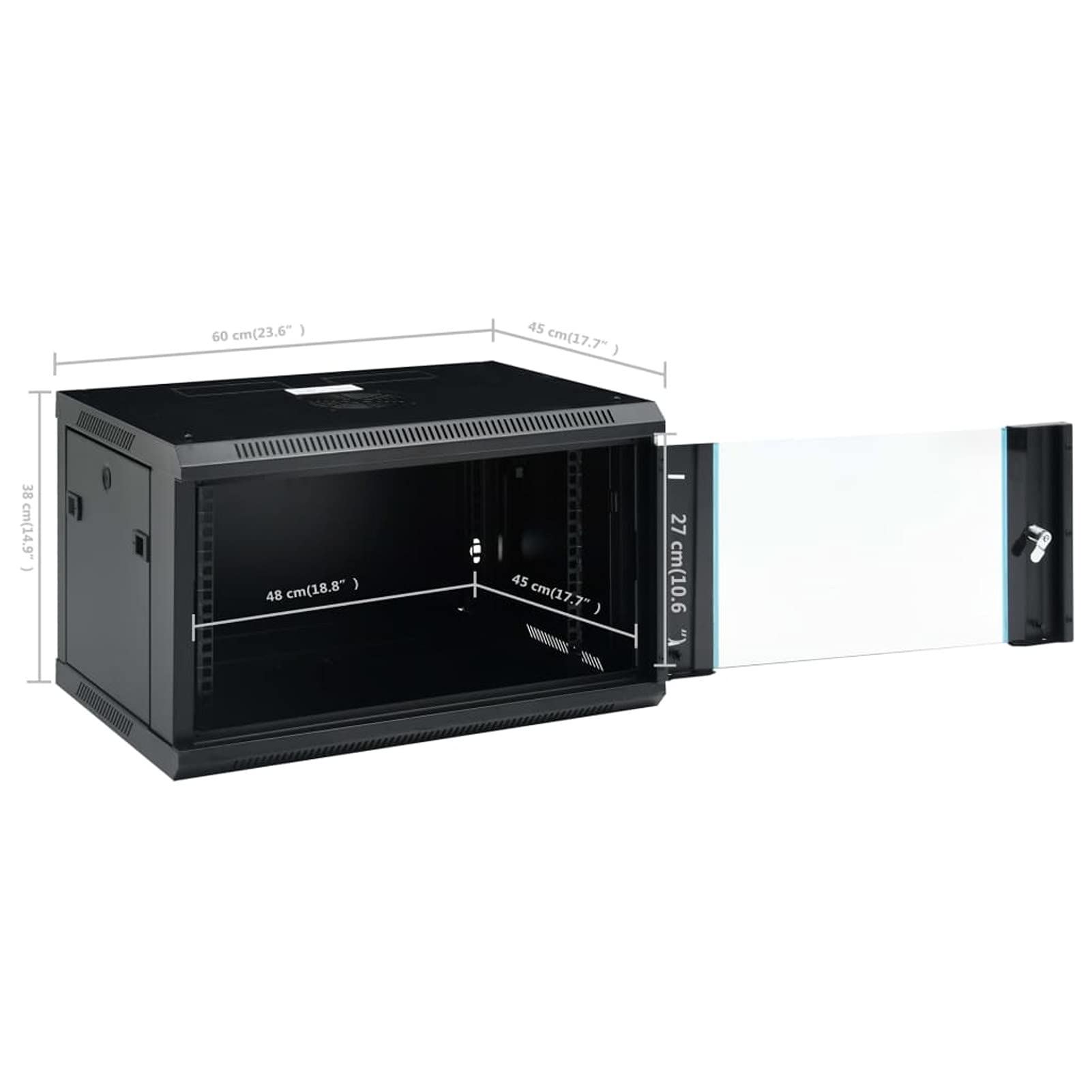 Armadietto di Rete a Parete 6U da 19" IP20 600x450x375 mm,Dispositivi archiviazione,Sistemi di archiviazione di rete-30165